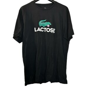 Cow’s Lactose mens black tee shirt parody‎ short sleeve size XL Haute Cowture